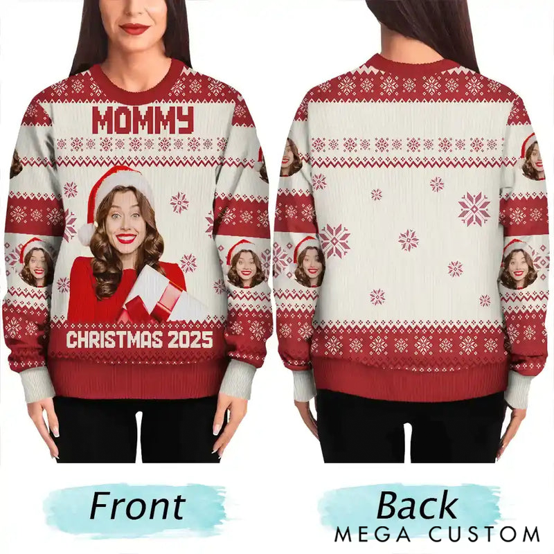 Personalized Custom Photo Christmas Family Matching Ugly Sweater Christmas Gift for Family