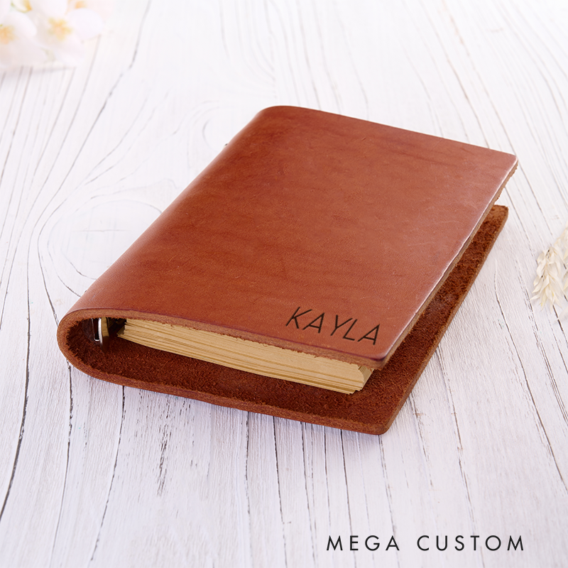 Personalized Leather Notebook Custom Leather Journal Personalised Leather Notebook Initial Notebook Gifts