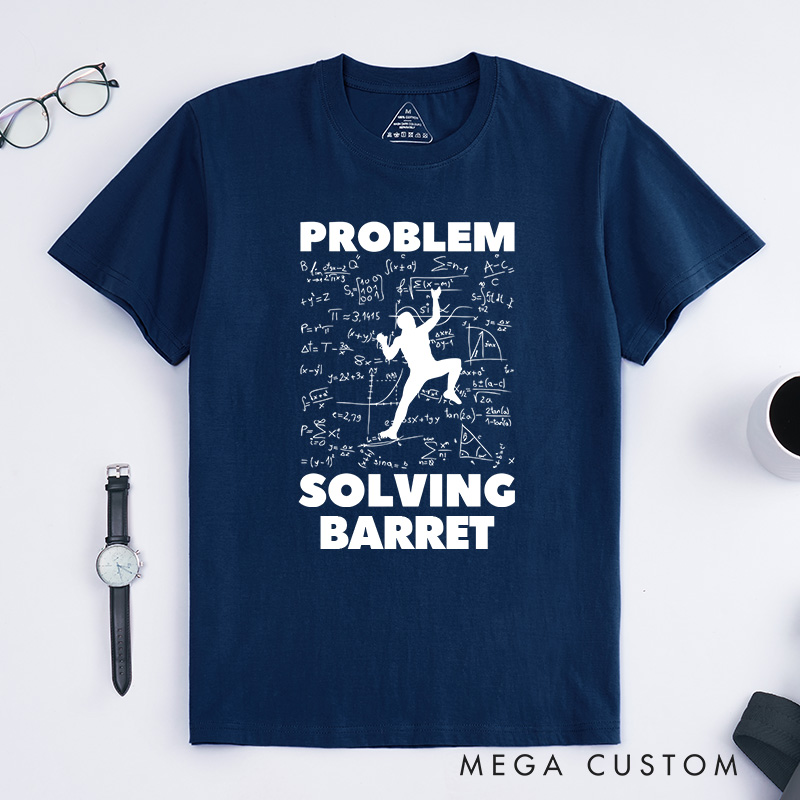 Personalized Rock Climbing T-Shirt Bouldering Problem Solving Shirt Present for Boulderer Lead Climb Tshirt Sport Climber Gift