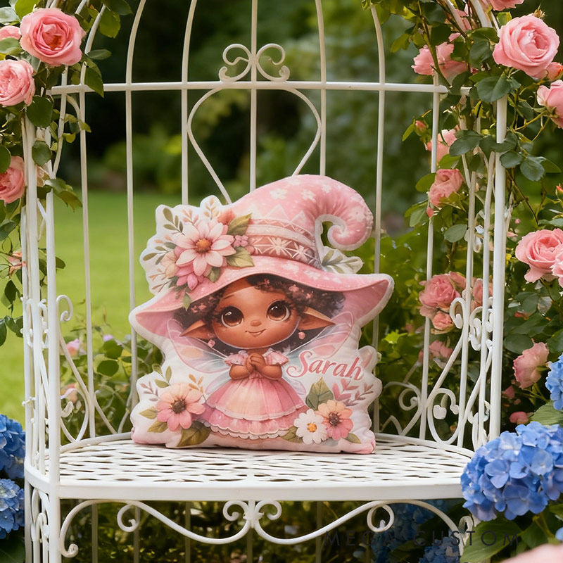 Personalized  Enchanted Fairy Garden Pillow for Kids with Custom Name Graphic 3D Print Pillow for Gardening Lovers