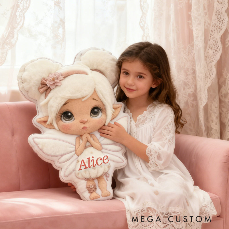 Personalized Garden Fairy Pillow with Custom Name Graphic 3D Print Pillow for Gardening Lovers