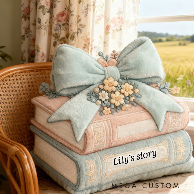 Personalized Storybook Dreams Flat Pillow Graphic 3D Print Gift for Reading Lovers