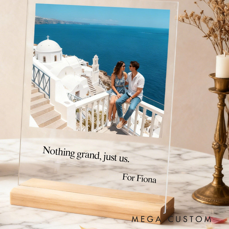 Personalized Wanderlust Moments Acrylic Display for Travel-loving couples and Travel Lovers
