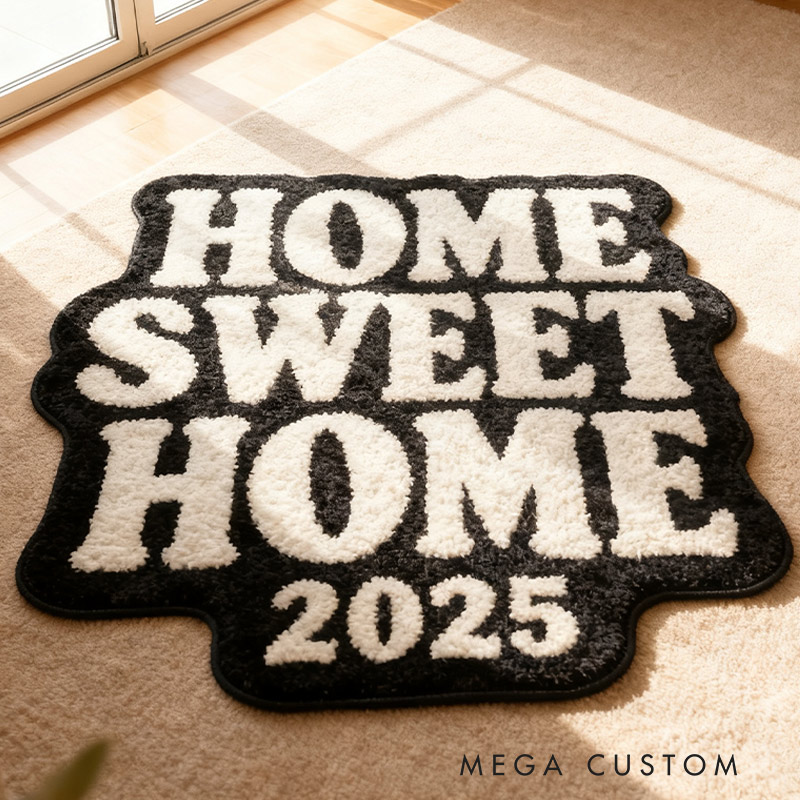 Personalized Home Sweet Home Rug Custom Year Design Soft Durable Floor Mat Decorative Accent For Entryways Living Rooms Bedrooms Or Housewarming Gifts