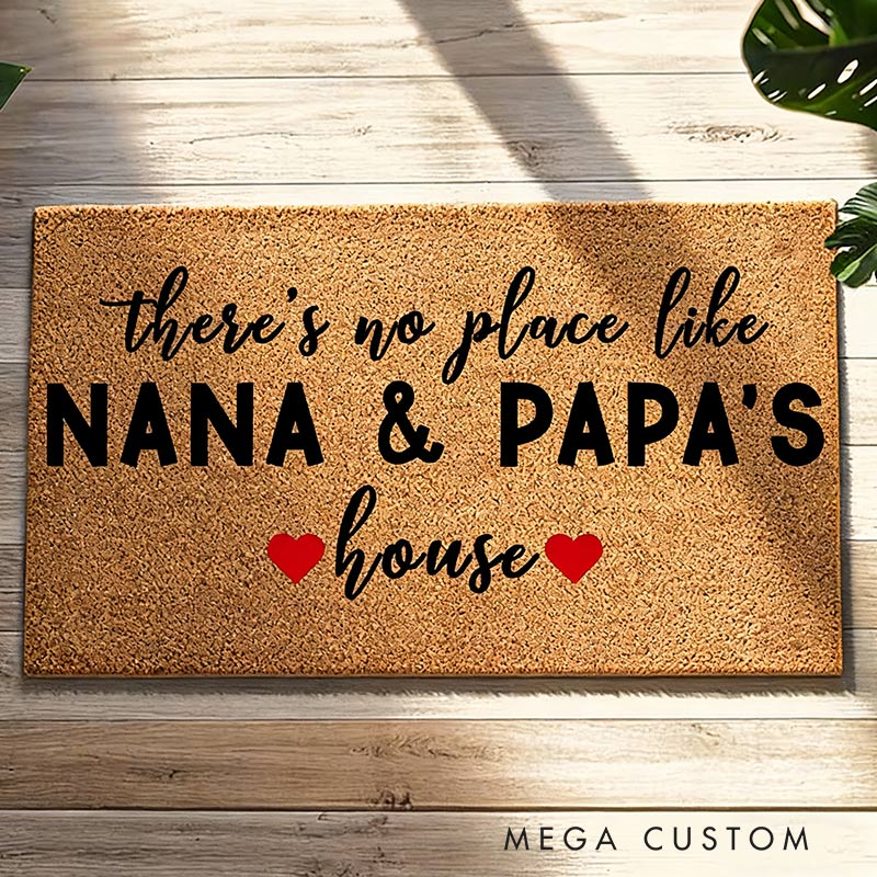Personalized Welcome Doormat Custom Coir Mat With Grandparent Names Indoor Outdoor Rug Perfect Housewarming New Home Gift 