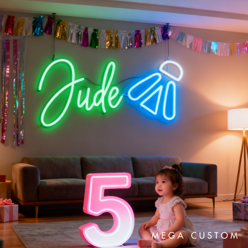 Personalized Badminton Neon Sign with Custom Name for Badminton Enthusiasts