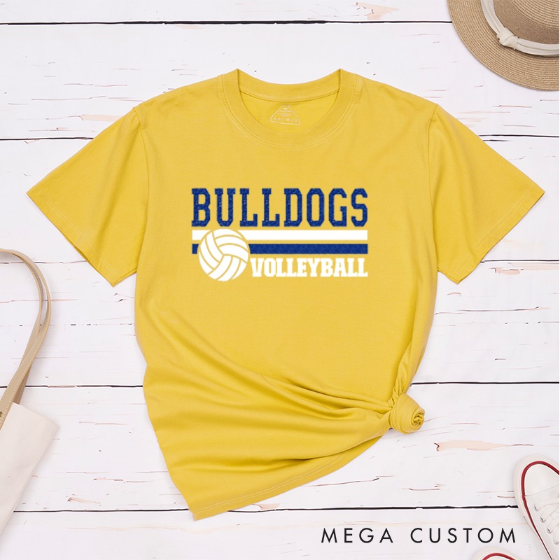 Personalized Volleyball T-Shirts Featuring Your Team Name on the Front