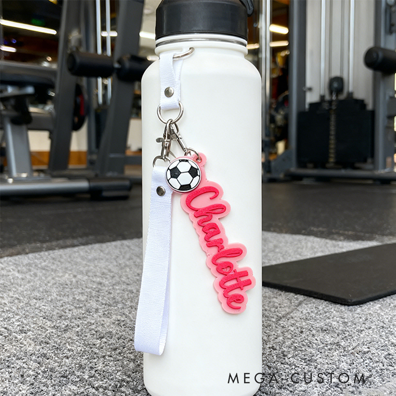 Personalized Soccer 3D Keychain Custom Name for Athletes and Enthusiasts Valentine's Day Gifts 