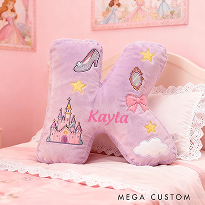 Personalized Colorful 26 Letters Cute Graphic 3D Print Pillow Cute Magic Beautiful Letter Custom Pillow Gift Christmas Gift for Kids