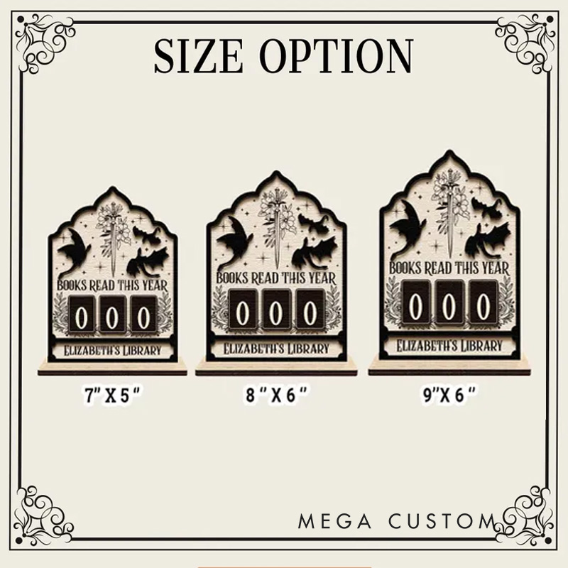 Personalized Books Read This Year Counter Vintage Book and Cat Reading Tracker with Name Bookshelf Decor for Book Lover Bookish Librarian Reader Christmas Gift