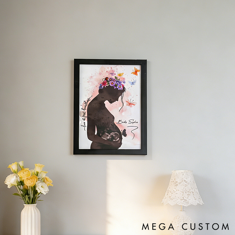 Personalized Baby Scan Canvas Gift New Mother Gift