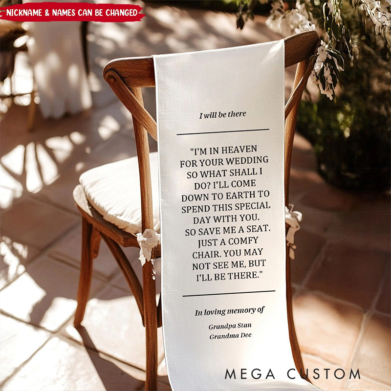 Personalized Memorial Wedding Sign Reserved Wedding Memorial Chair Sign Sympathy Gift