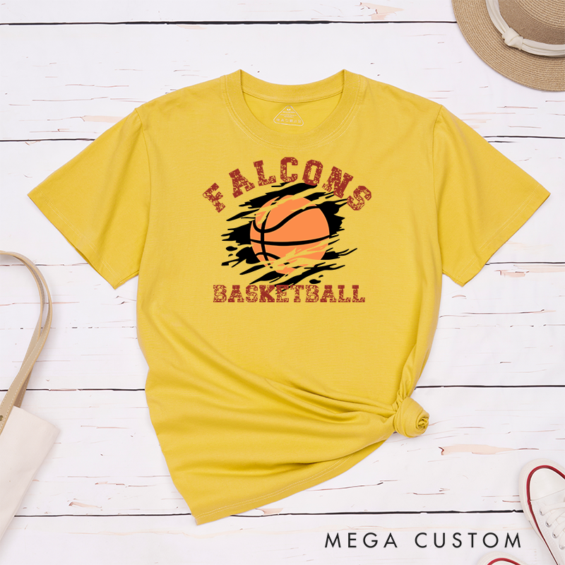 Personalized Basketball T-Shirt with Custom Team Name Player Number and Bold Graphic Design