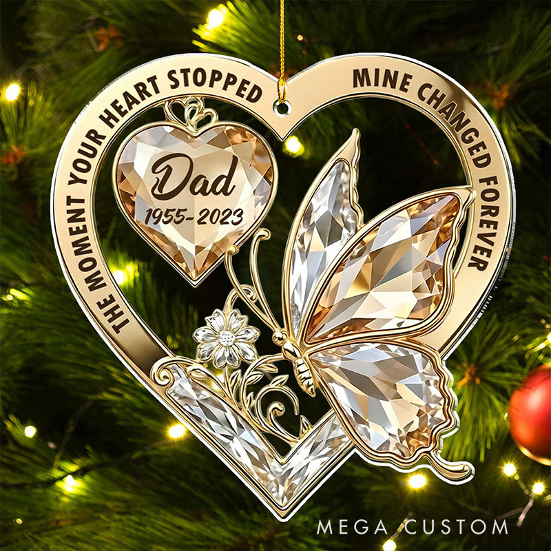 Personalized Memorial Ornament The Moment My Heart Changed Forever Remembrance Keepsake Sympathy Gift