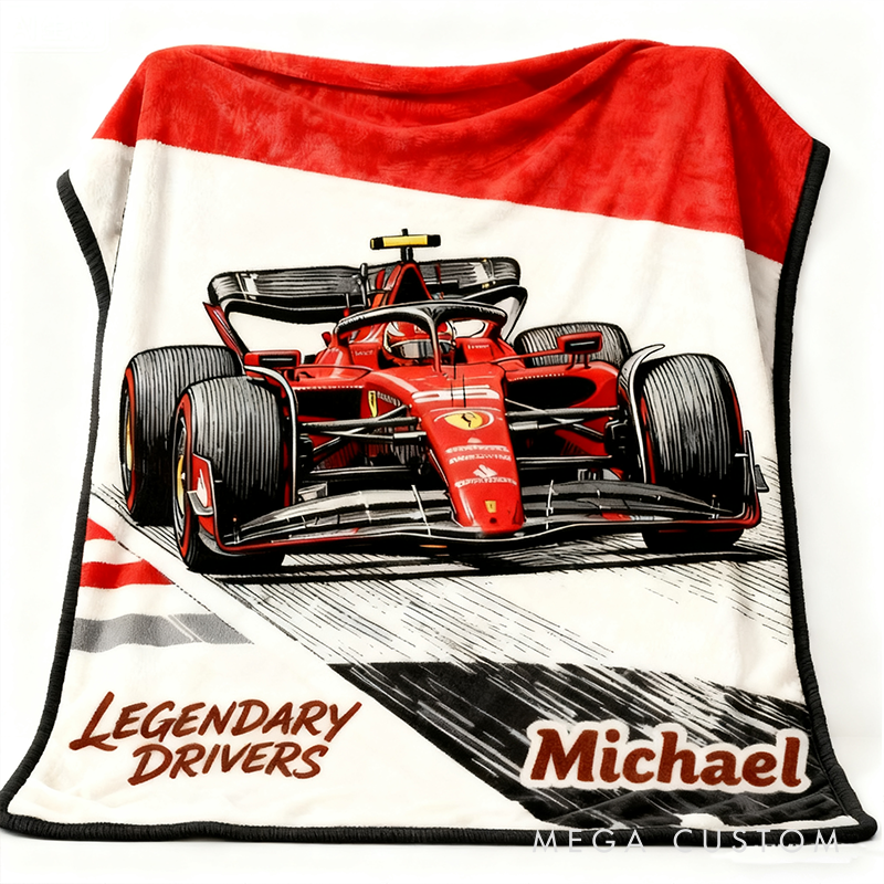 Personalized Legendary Drivers Racing Blanket Custom Name Racing Blanket Xmas Gift