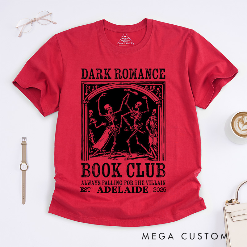 Personalized Dark Romance Book Club Classic T-Shirts, Trendy Literature Shirt Romance Book Shirt Dark Academia Tee Book Lover Gift