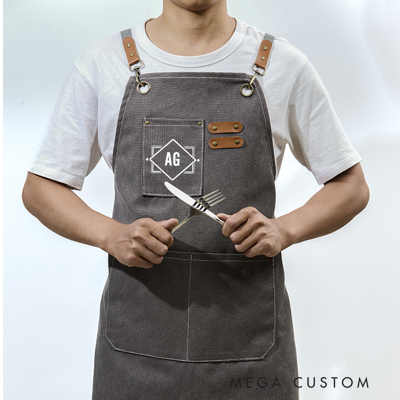Personalized Canvas Apron Canvas Workshop Apron Bartender's Apron Kitchen Apron Barbeque Apron Bartender Apron Chef Apron Housewarming Gift