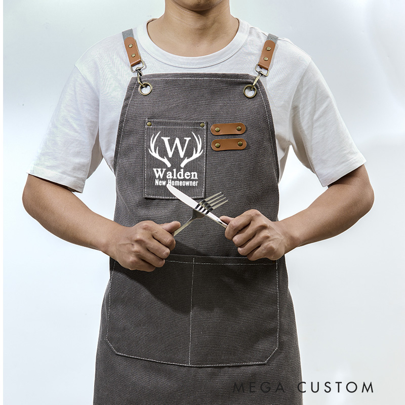 Personalized Apron Custom Apron Grill Gift BBQ Gift Apron for Men Cooking Apron Chef Apron Gift for Dad Housewarming Gift