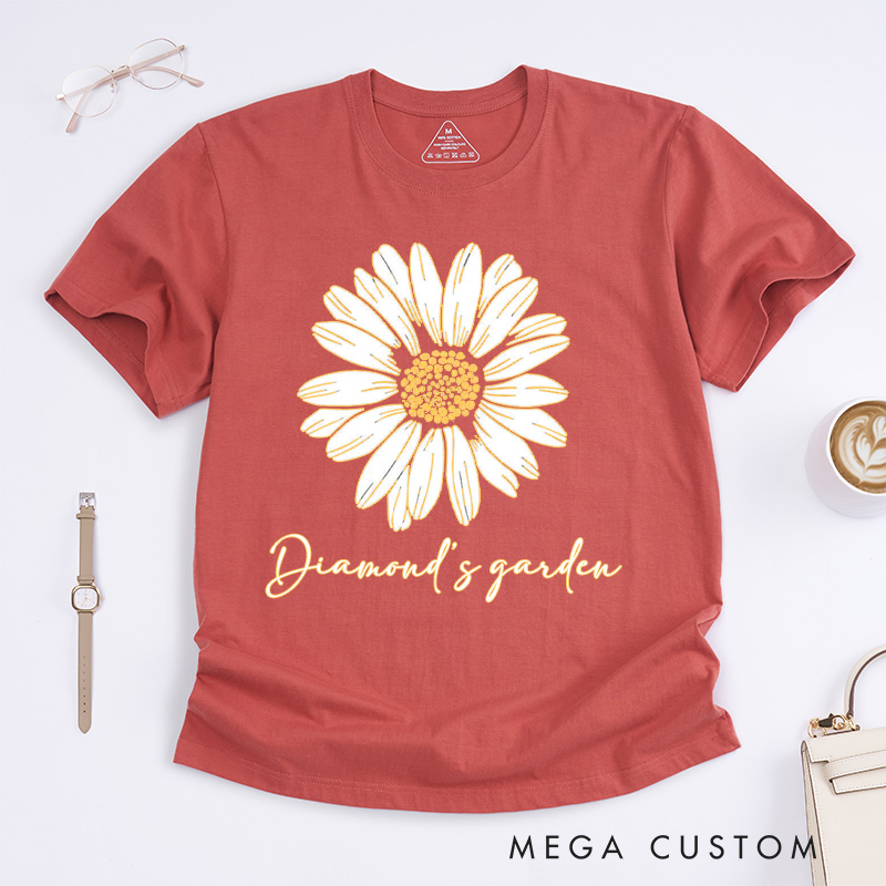 Personalized Daisy Classic T-Shirts Wildflower Shirt Floral Shirt Gift Plant Lover Gift Gardening Lover Gift Flower Tee Plant Lover Tee