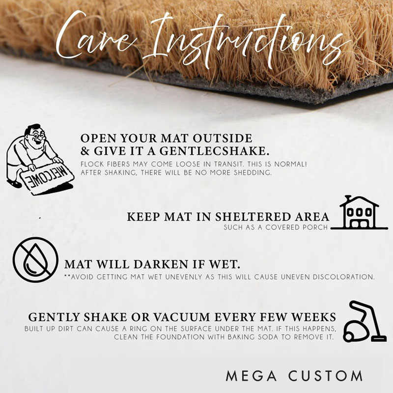 Personalized Welcome to Our Home Doormat Housewarming Gift Durable Curly Mat Indoor Outdoor Door Mat All Weather Non Shedding New Home Decor