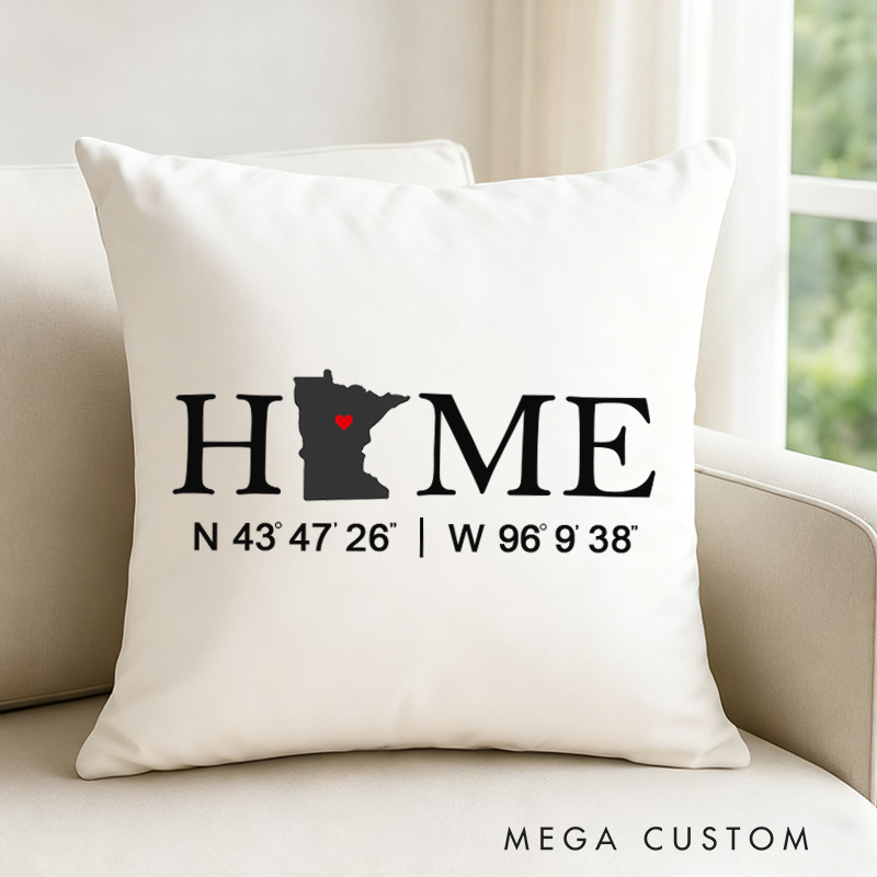 Personalized Pillow Family New Home Present Custom Throw Pillow Case Housewarming Gifts for Newlywed Couple First Home Gift New Home Gift