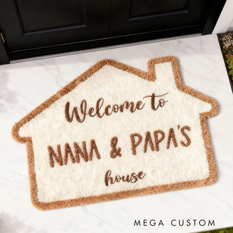 Personalized Grandparents Welcome Doormat Custom Housewarming Gift for Family Home Welcome Mat for Home New Home Gift