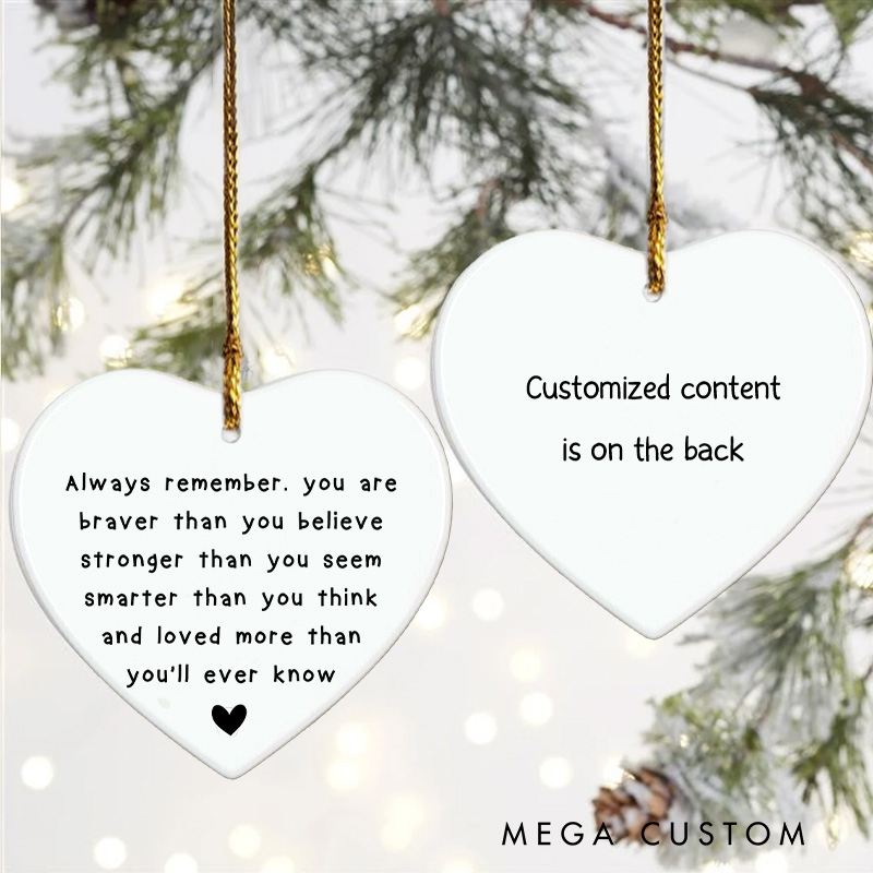 Personalized Heartwarming Encouragement Message Christmas Ornament