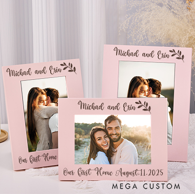 Personalized Engraved Photo Frame Custom Wood Photo Frame Picture Frame Gift Personalised Home Decor Housewarming Gift Our First Home Gifts
