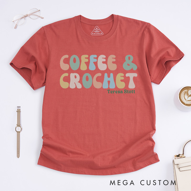 Personalized Crochet Comfort Colors Classic T-Shirts Crochet Lover Gift Crocheting Apparel Sewing Shirt  Knitting Shirt Gift for Crochet Lover Crocheting