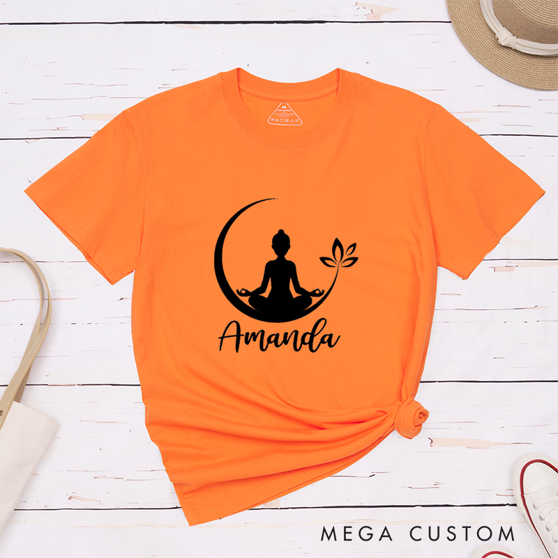 Personalized Yoga Motivational Graphic T-Shirt Yoga Pose T-Shirt Yoga Lover Health T-Shirt Perfect Gift for Yoga Practitioners