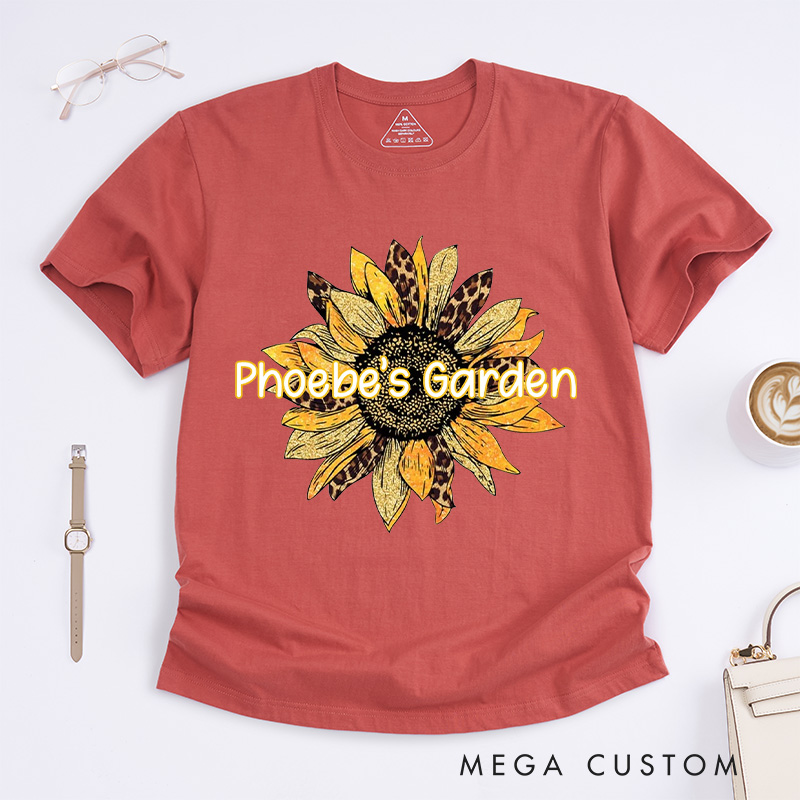 Personalized Sunflower Classic T-Shirts Women Gardener Shirt Plant Lover Tee Shirt Gardening Shirt for Gardener Gift Gardening Lovers Gift