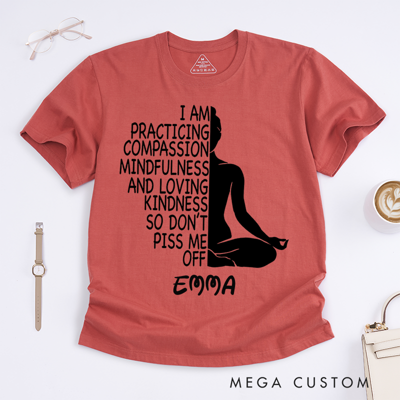 Personalized Meditation T-shirts Yoga T-shirts Yoga Instructor T-shirts Yoga Sports T-shirts Women Yoga Gifts