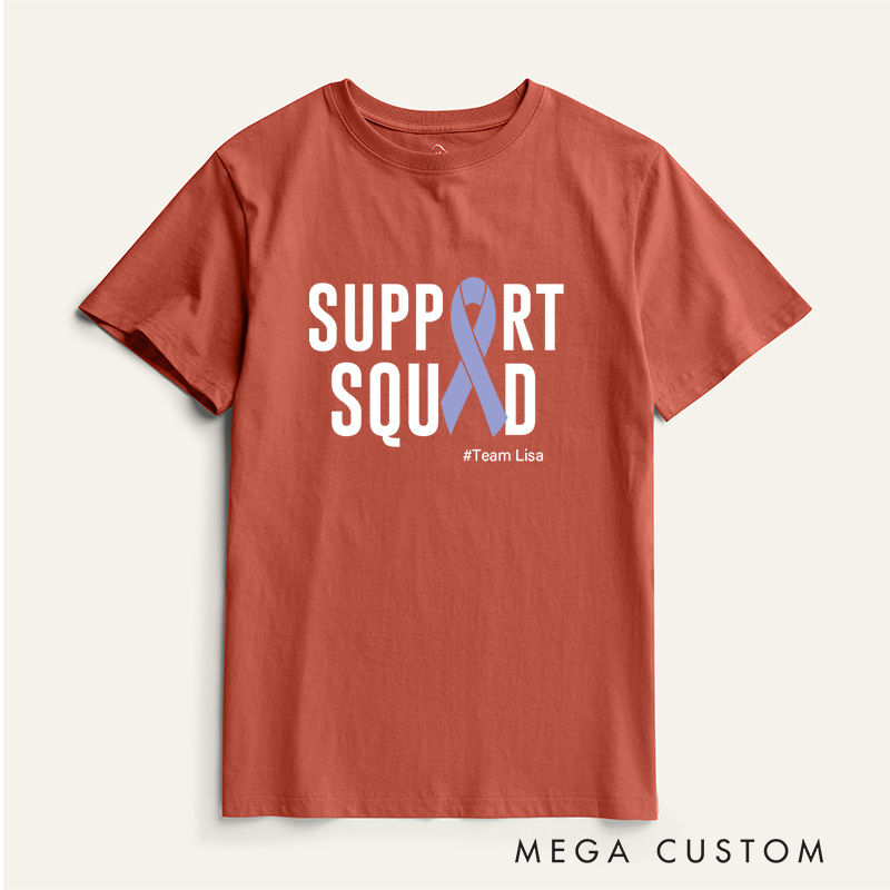 Personalized Esophageal Cancer Support Periwinkle Ribbon Cancer Awareness T-Shirt