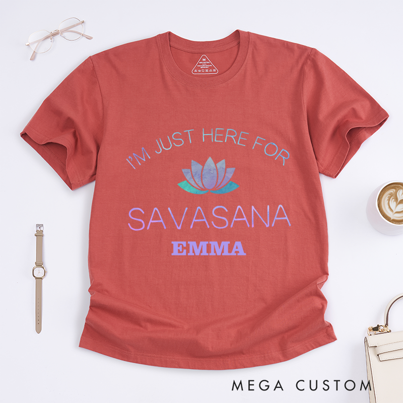 Personalized Yoga Lotus T-shirt Women Funny Yoga T-shirts Namaste T-shirts Yoga Gifts Fitness T-shirts