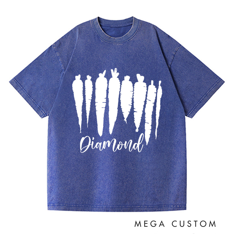 Personalized Carrot Washed T-Shirts Food Shirt Vegetable Shirt Foodie Gift Gardening Gift Farmer Gift Plant Lover Gift