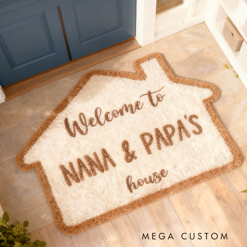 Personalized Grandparents Welcome Doormat Custom Housewarming Gift for Family Home Welcome Mat for Home New Home Gift