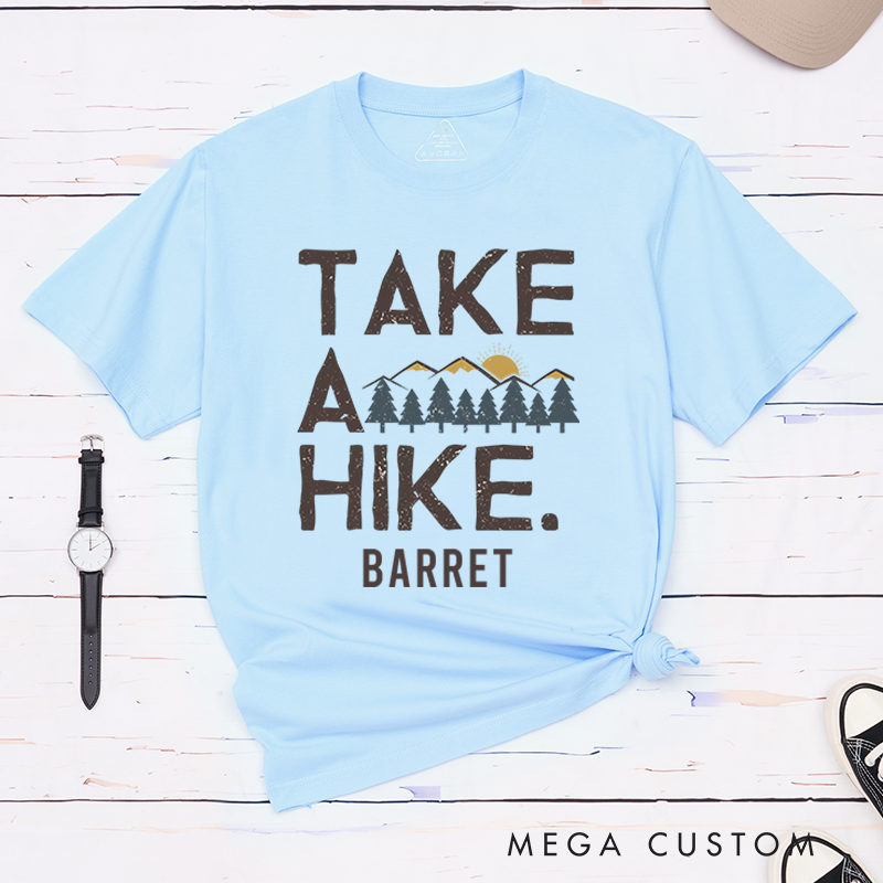 Personalized Take A Hik Adventure T-Shirt Outdoor Life Hiking Travel Shirt Gift for Outdoor Lover