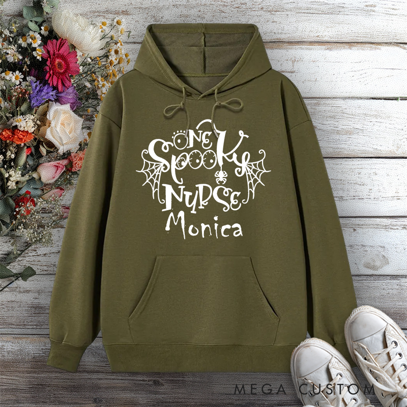 Personalized Hoodies for Nurse One Spooky Nurse Design Hoodies
