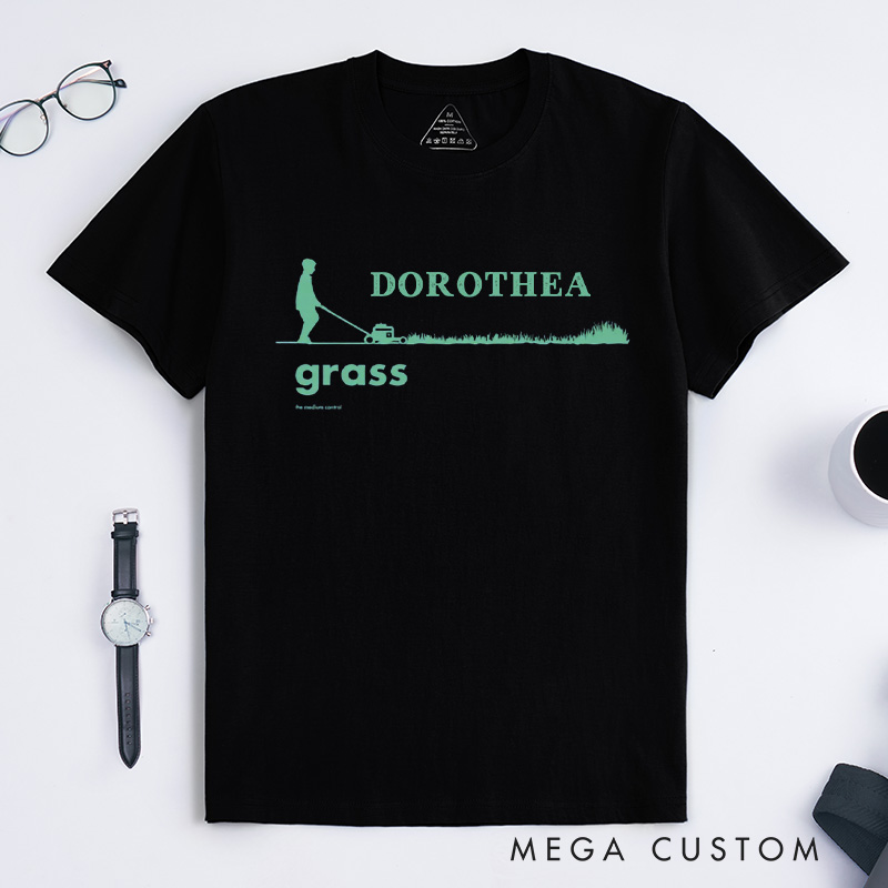 Personalized Grass Men's Classic T-shirts Men Tee Shirt Garden Shirt Gardening Lover Shirt Gift For Dad Gardener Shirt Father's Day Gift