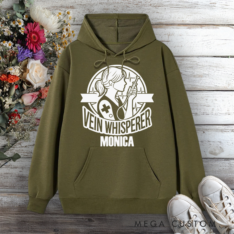 Personalized Hoodies for Nurse Vein Whisperer Nurse Edition Design Hoodies International Nurse Day Gift