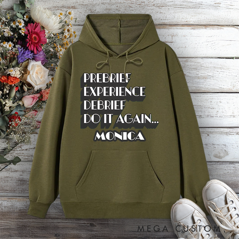 Personalized Hoodies for Nurse Prebrief Experience Debrief Repeat Design Hoodies International Nurse Day Gift