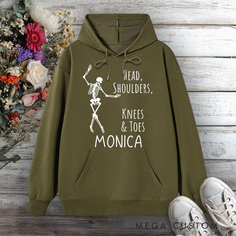 Personalized Hoodies for Nurse Head Shoulders Knees Toes Anatomy Fun Hoodies International Nurse Day Gift