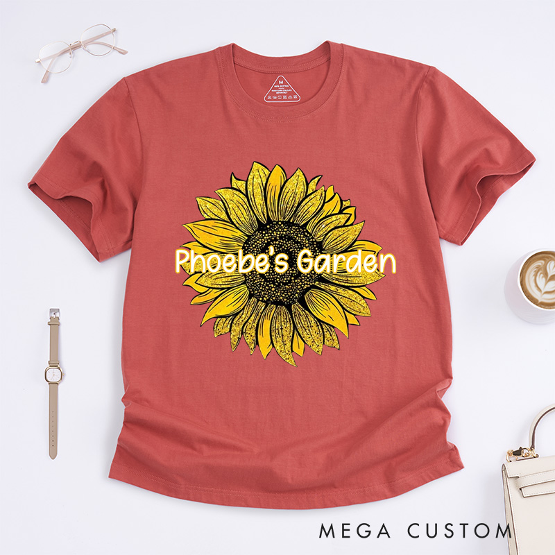 Personalized Sunflower Classic T-shirts Plant Shirt Plant Lover Shirt Garden Shirt Gardener Shirt Gardening Lover Gift