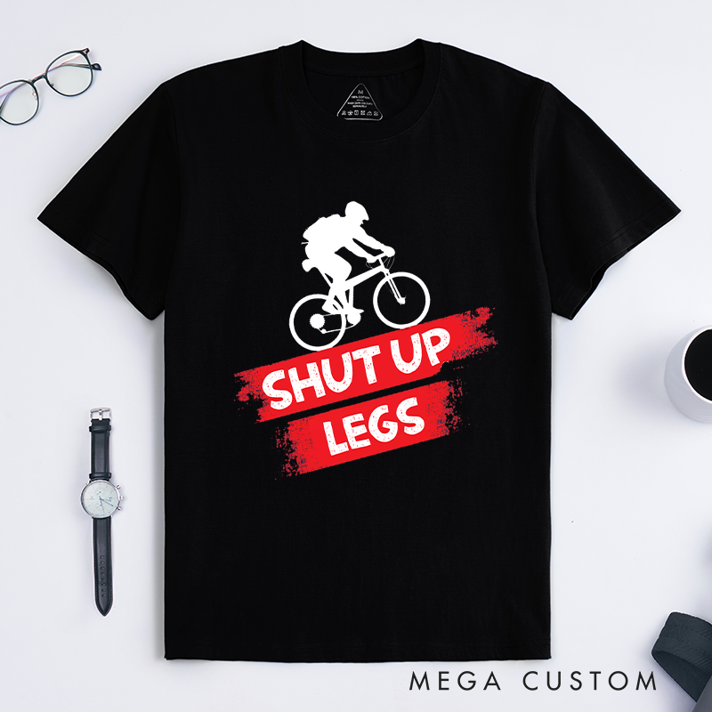 Personalized Striking Cyclist Silhouette T-Shirt for Outdoor Adventures Riding Cycling Biking Enthusiasts