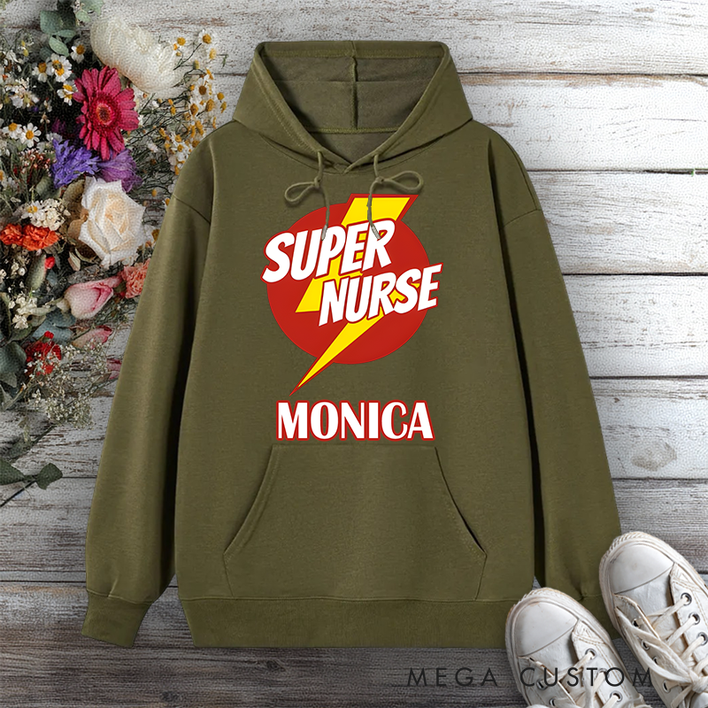 Personalized Hoodies for Nurse Super Nurse Design Hoodies International Nurse Day Gift