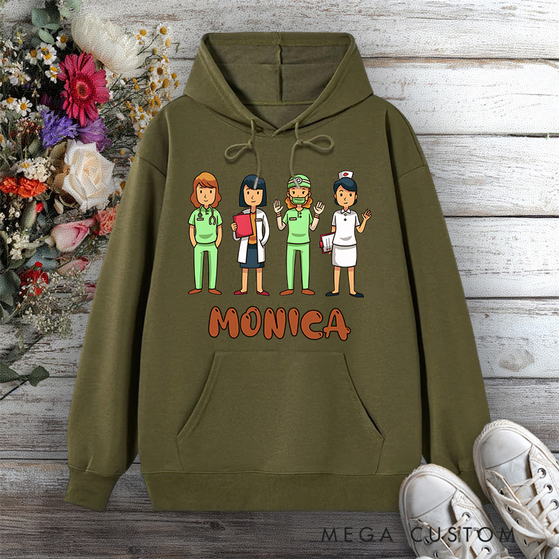 Personalized Hoodies for Nurse Healthcare Heroes Team Design Hoodies International Nurse Day Gift