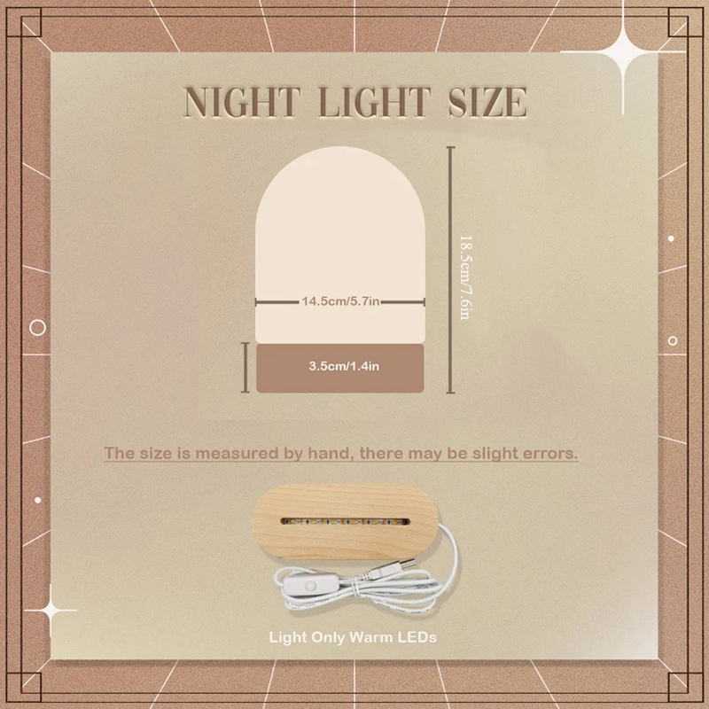 Personalized Pastel Rainbow and Dots-Themed for Cheerful Light Fixtures Night Lamp