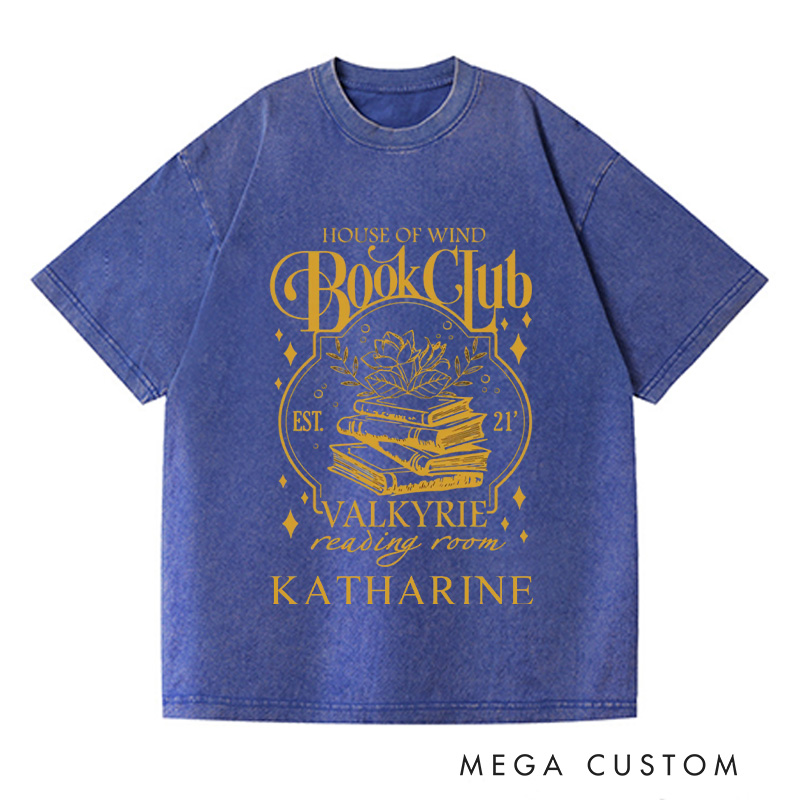 Personalized Book Club Washed T-Shirts Feyre Reading Room Tshirt Book Lover Shirt Bookish Shirt Reading Shirt