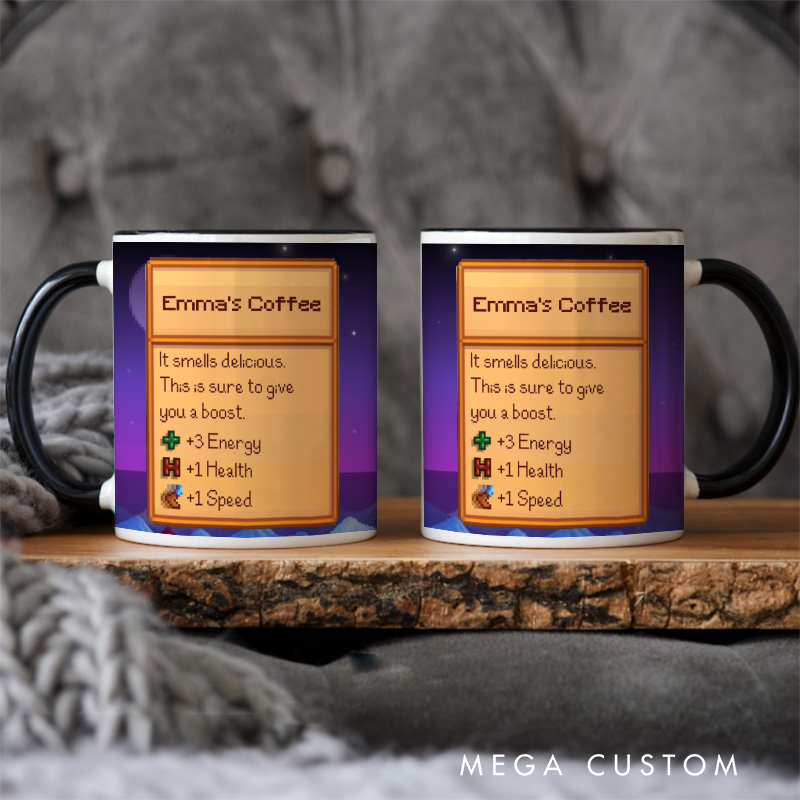 Personalized Valley Night Mug Farming Game Mug Farmer Valley Video Game Mug Gamer Gift Coffee Mug
