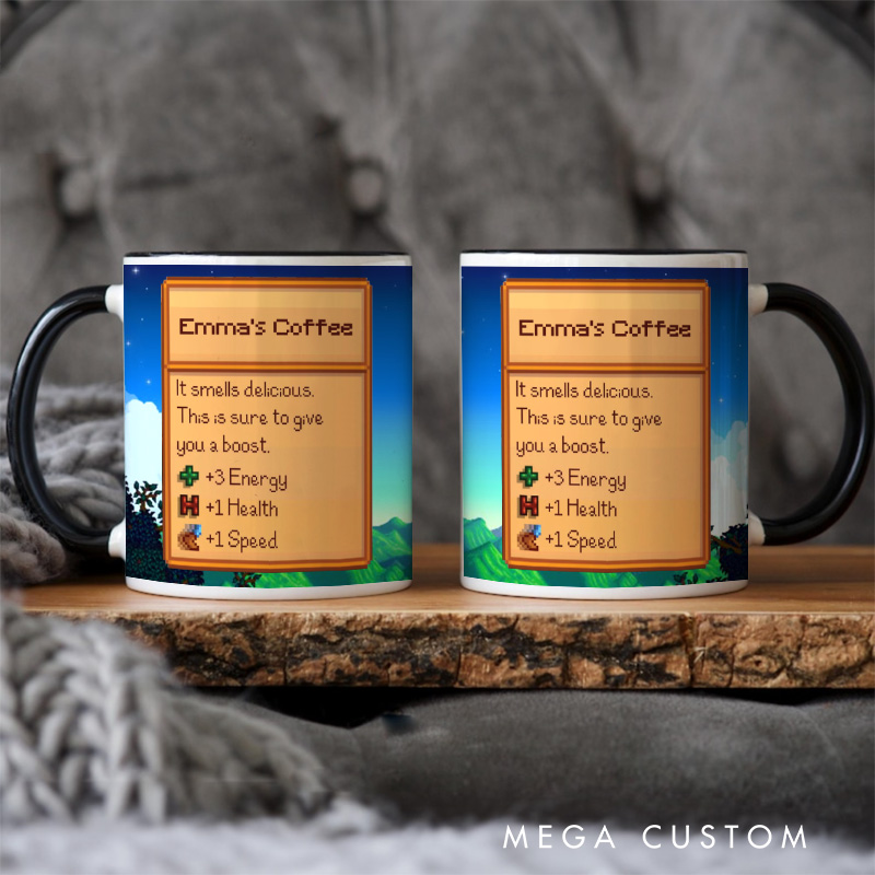 Personalized Valley Day Mug Coffee and Tea Farming Game Mug Farmer Valley Video Game Mug Gamer Gift Coffee Mug